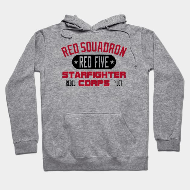 Red Squadron Hoodie by DavesTees